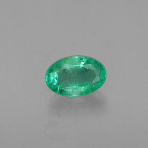 Esmeralda verde natural 0,42ct, corte oval, SI-I1