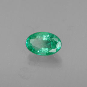 Esmeralda verde natural 0,42ct, corte oval, SI-I1