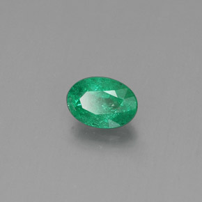 Esmeralda verde natural 0,39ct, corte oval, SI-I1