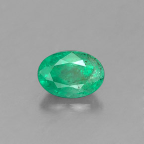 Esmeralda verde natural 0,41ct, corte oval, SI-I1