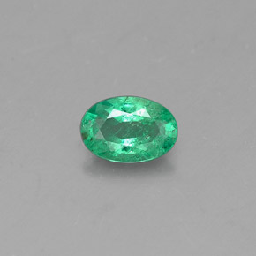 Esmeralda verde natural 0,32ct, corte oval, SI-I1