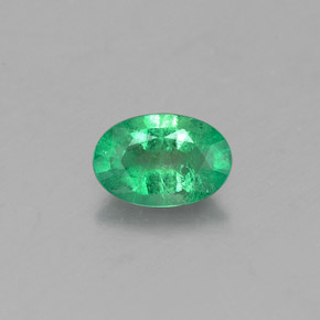 Esmeralda verde natural 0,38ct, corte oval, SI-I1