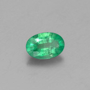 Esmeralda verde natural 0,38ct, corte oval, SI-I1