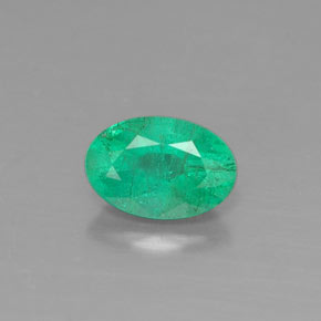 Esmeralda verde natural 0,42ct, corte oval, SI