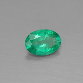 Esmeralda verde natural 0,31ct, corte oval, SI