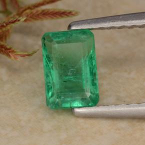 Esmeralda verde natural 0,70ct, corte esmeralda, SI-I1
