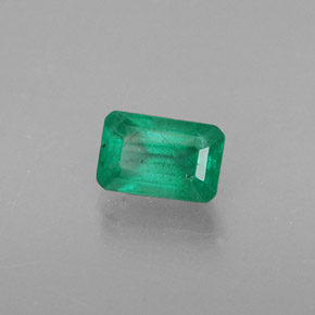 Esmeralda verde natural 0,54ct, corte esmeralda, SI-I1
