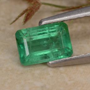 Esmeralda verde natural 0,63ct, corte esmeralda, SI-I1