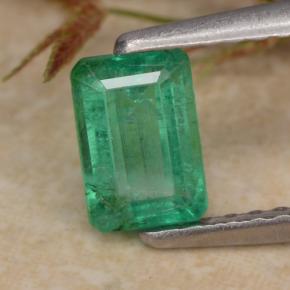 Esmeralda verde natural 0,63ct, corte esmeralda, SI-I1