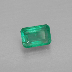 Esmeralda verde natural 0,55ct, corte esmeralda, SI-I1