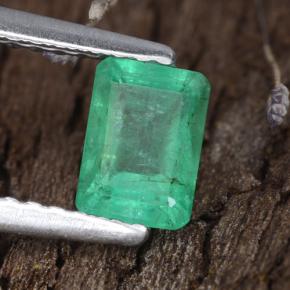 Esmeralda verde natural 0,68ct, corte esmeralda, SI-I1
