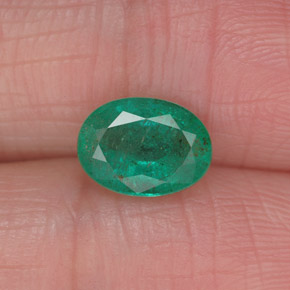 Esmeralda verde natural 1,13ct, corte oval, SI-I1
