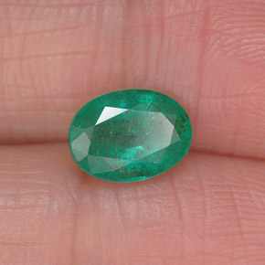 Esmeralda verde natural 1,13ct, corte oval, SI-I1