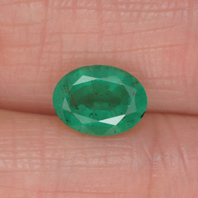 Esmeralda verde natural 1,17ct, corte oval, SI-I1