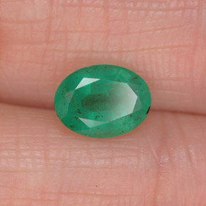 Esmeralda verde natural 1,17ct, corte oval, SI-I1