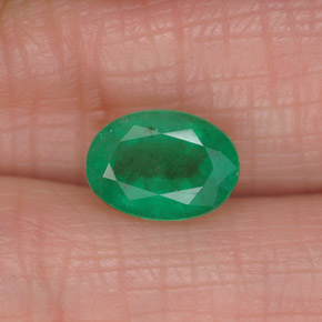 Esmeralda verde natural 1,27ct, corte oval, SI-I1