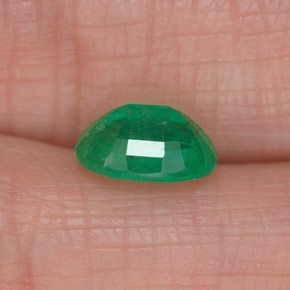 Esmeralda verde natural 1,27ct, corte oval, SI-I1
