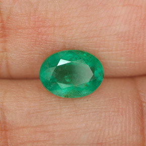Esmeralda verde natural 1,07ct, corte oval, SI-I1
