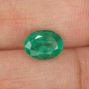Esmeralda verde natural 1,11ct, corte oval, SI-I1