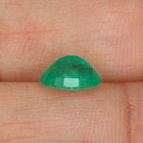 Esmeralda verde natural 1,11ct, corte oval, SI-I1