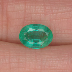 Esmeralda verde natural 1,13ct, corte oval, SI-I1