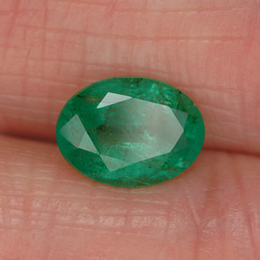 Esmeralda verde natural 1,05ct, corte oval, SI-I1