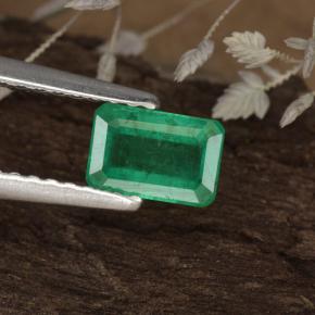 Esmeralda verde natural 0,59ct, corte esmeralda, SI-I1