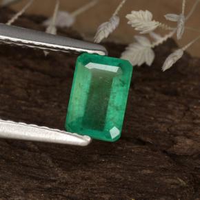 Esmeralda verde natural 0,59ct, corte esmeralda, SI-I1