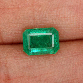 Esmeralda verde natural 1,15ct, corte esmeralda, I1