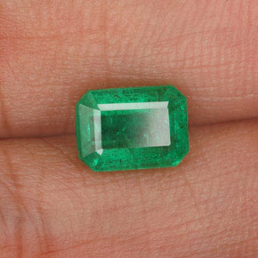 Esmeralda verde natural 1,15ct, corte esmeralda, I1