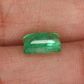 Esmeralda verde natural 1,29ct, corte esmeralda, I1