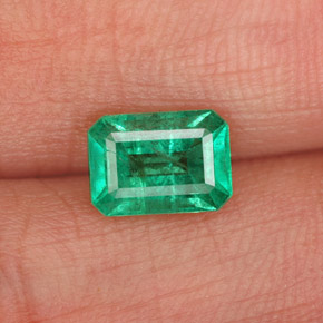 Esmeralda verde natural 0,83ct, corte esmeralda, SI-I1