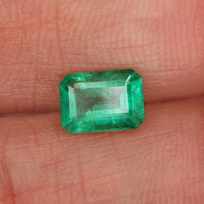 Esmeralda verde natural 0,83ct, corte esmeralda, SI-I1