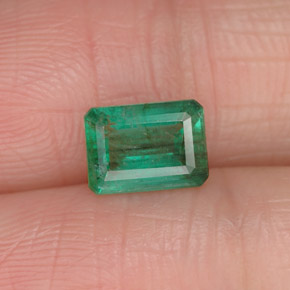 Esmeralda verde natural 1,03ct, corte esmeralda, I1