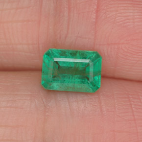 Esmeralda verde natural 0,89ct, corte esmeralda, I1