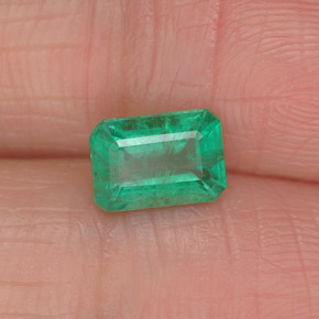 Esmeralda verde natural 0,89ct, corte esmeralda, I1
