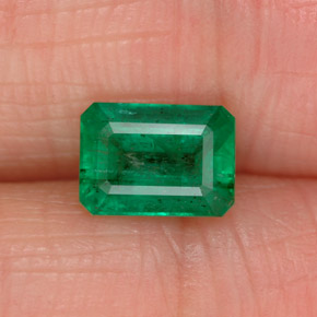 Esmeralda verde natural 1,00ct, corte esmeralda, SI-I1
