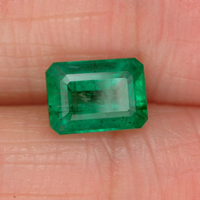 Esmeralda verde natural 1,00ct, corte esmeralda, SI-I1