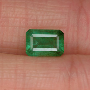 Esmeralda verde natural 0,84ct, corte esmeralda, SI-I1