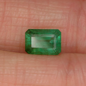 Esmeralda verde natural 0,84ct, corte esmeralda, SI-I1