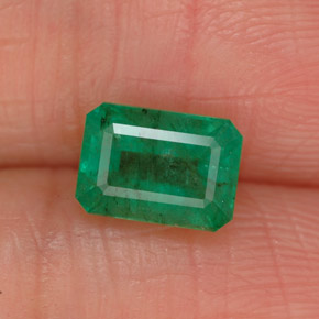 Esmeralda verde natural 1,05ct, corte esmeralda, SI-I1