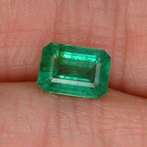 Esmeralda verde natural 1,04ct, corte esmeralda, SI-I1