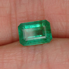 Esmeralda verde natural 1,04ct, corte esmeralda, SI-I1
