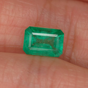 Esmeralda verde natural 0,81ct, corte esmeralda, SI-I1