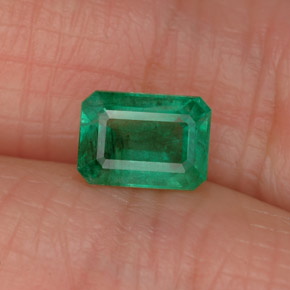 Esmeralda verde natural 0,96ct, corte esmeralda, SI-I1
