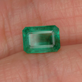 Esmeralda verde natural 0,96ct, corte esmeralda, SI-I1