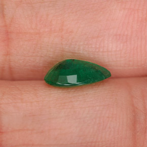 Esmeralda verde natural 0,98ct, formato de pêra, VS-SI