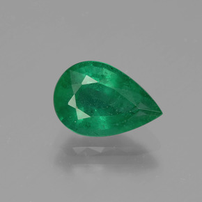 Esmeralda verde natural 1,19ct, formato de pêra, VS-SI