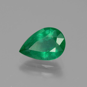 Esmeralda verde natural 1,19ct, formato de pêra, VS-SI