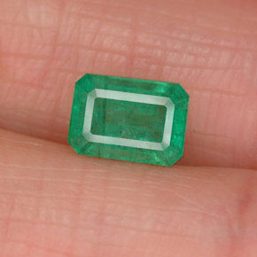 Esmeralda verde natural 1,06ct, corte esmeralda, SI-I1